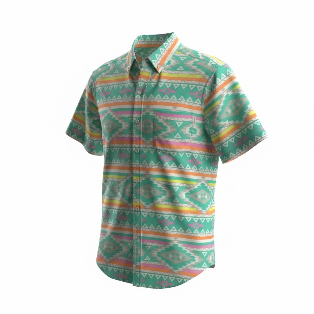 Chubbies Multicolor Geometric Button Down Shirt N… - image 1